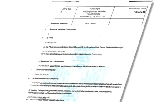 Unternehmensunterlagen